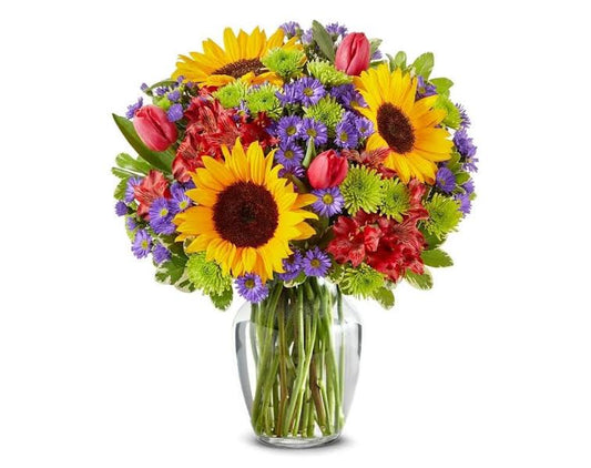 Base con flores mixtas